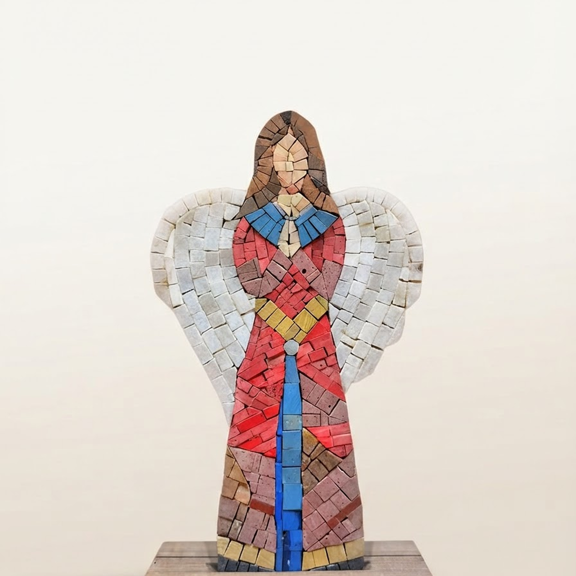 Guardian Angel Marble Mosaic Art Piece
